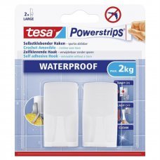 Крючки самоклеющиеся белые WaterProof 2шт