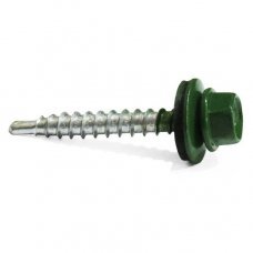 Саморезы кровельные WFD зеленый 4.8x35мм 100шт