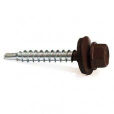 Саморезы кровельные WFD коричневый 4.8x35мм 100шт