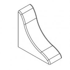 Заглушка для профиля ПВХ белый 21х21мм