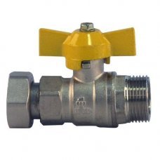 Кран газовый шаровый с накидной гайкой MF 3/4x1