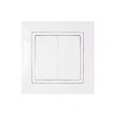 Выключатель двухклавишный Уют