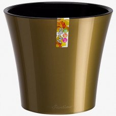 Горшок для цветов Arte Золотой-Черный 1.2л