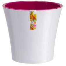 Горшок для цветов Arte Белый-Пурпурный 0.6л