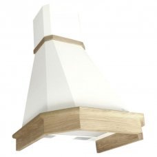 Кухонная вытяжка Камин Грань 60 бежевый / дуб неокрашенный