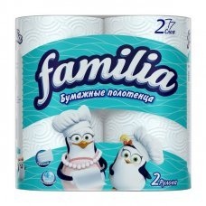 Полотенца бумажные Familia двухслойные 2рулона