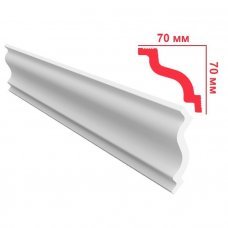 Плинтус потолочный D 70х70