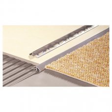 Наездный металлический косой профиль для плитки SKOS серебряный 2500х30х10мм