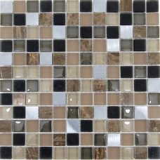 Мозаика Alumino braun beige grun Mix 30x30см