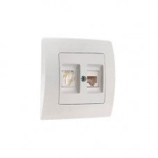 Розетка Lilium сдвоенная RJ45-RJ11
