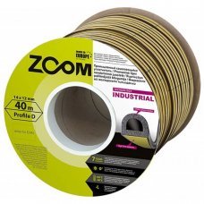 Уплотнитель самоклеющийся Zoom Industrial D 14x12мм черный