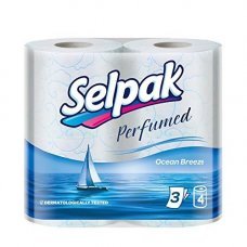 Туалетная бумага Selpak Ocean Breeze трехслойная 4 рулона