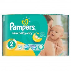 Подгузники New Baby-Dry 2 Mini 43шт