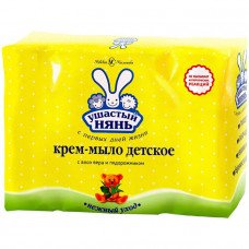 Крем-Мыло детское с алоэ вера и подорожником 4х100г