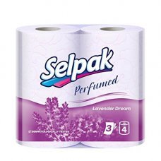 Туалетная бумага Selpak Lavender трехслойная 4 рулона