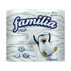 Туалетная бумага Familia Plus двухслойная 8 рулонов
