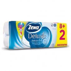 Туалетная бумага Delicate Care трехслойная 8+2 рулона