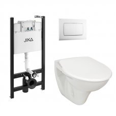 Комплект Jika подвесной унитаз + инсталляция + кнопка смыва