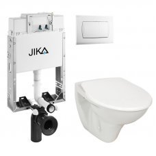 Комплект Jika подвесной унитаз + инсталляция + кнопка смыва