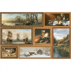 Декор Grani Brown 23x35см
