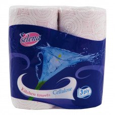 Полотенца бумажные Selena Cellulose трехслойные 2рулона