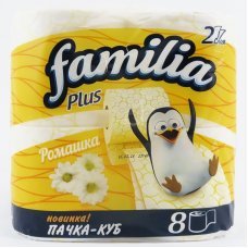 Туалетная бумага Familia Plus Ромашка двухслойная 8 рулонов