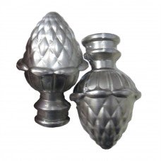 Комплект наконечников для карниза Агра 16мм 2шт хром матовый