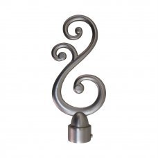 Комплект наконечников для карниза Виола 16мм 2шт хром матовый