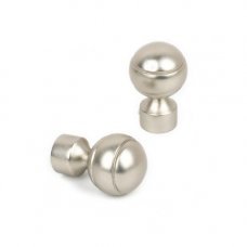 Комплект наконечников для карниза Каро 16мм 2шт хром матовый