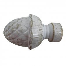 Наконечник для карниза Агра 25мм белое золото