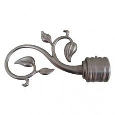 Комплект наконечников для карниза Флора 25мм хром матовый