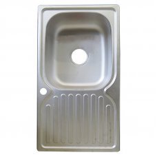 Мойка нержавеющая 76x42см правосторонняя