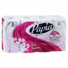 Туалетная бумага Papia Bali Flower трехслойная 8 рулонов