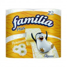 Туалетная бумага Familia Plus Ромашка двухслойная 8 рулонов
