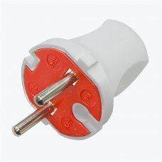 Вилка прямая без заземления 6A