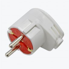 Вилка угловая с заземлением 16A