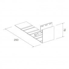 Большой приоконный профиль SV-20 для винилового сайдинга 3050мм белый