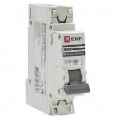 Автоматический выключатель 1P 25А (C) 4.5kA ВА 47-63