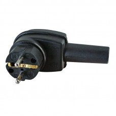 Вилка угловая резиновая 16A