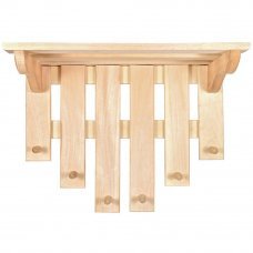 Raft cu cuier 6 agatatori 60x41x27cm