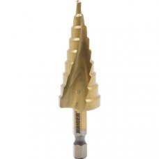 Сверло по металлу ступенчатое HEX D4-20мм 1/4 HSS+TIN