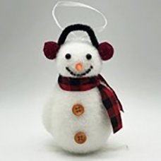 Украшение елочное Снеговик 14х8.5 см