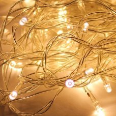 Гирлянда электрическая 100LED 10м тепло-белый