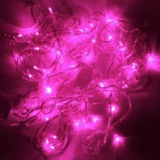 Гирлянда электрическая 200LED 20м розовый
