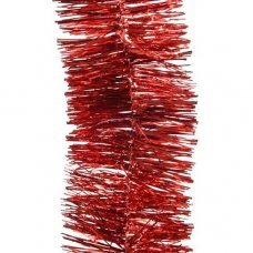 Мишура елочная красная 7.5х270см
