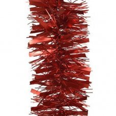Мишура елочная красная 10х200см