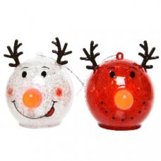 Декор новогодний Шар елочный с LED-подсветкой 9см