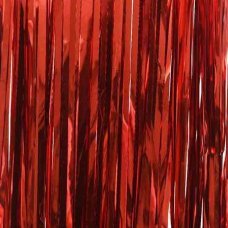 Дождик елочный красный 90х200см