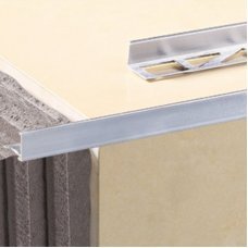 Угловой металлический профиль L для плитки серебряный 2500х12,5мм