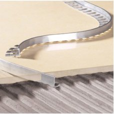 Угловой гибкий металлический профиль LP для плитки золотой 2500х10мм